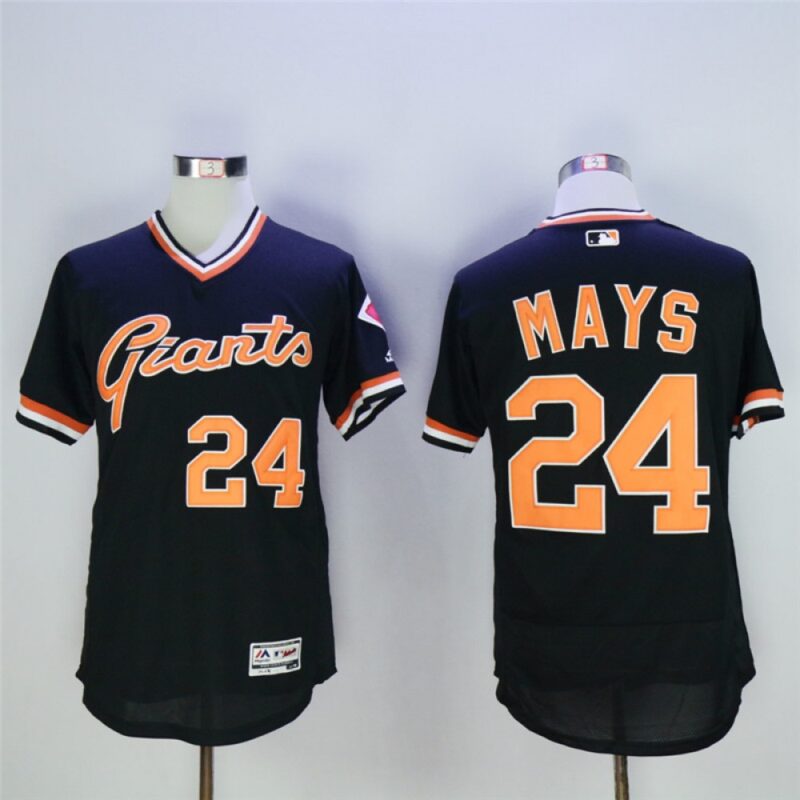 6863d8b875f80_1 Men's San Franciscoc Giants #24 Willie Mays Black Throwback Stitched MLB Jersey
