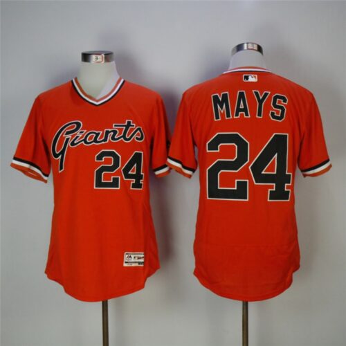 6863d8cb9d583_1 Men's San Francisco Giants #24 Willie Mays Orange Throwback Flexbase Stitched MLB Jersey