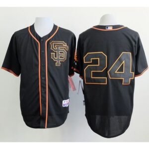 6863d8d73e42d_1 Giants #24 Willie Mays Black Alternate Cool Base Stitched MLB Jersey
