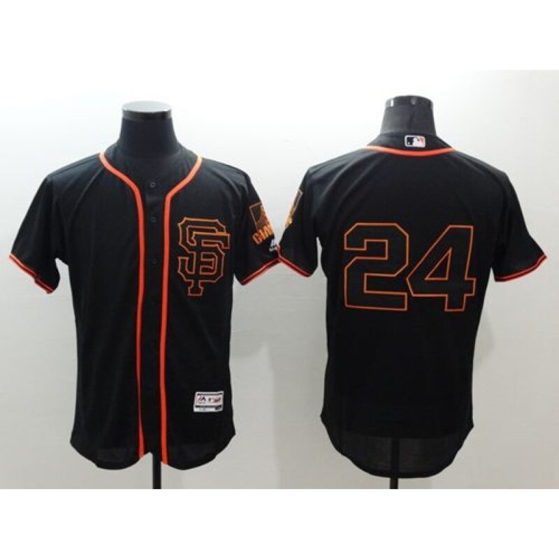 6863d8deb6645_1 Giants #24 Willie Mays Black Flexbase Authentic Collection Alternate Stitched MLB Jersey