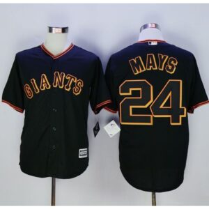 6863d8e258d97_1 Giants #24 Willie Mays Black New Cool Base Fashion Stitched MLB Jersey