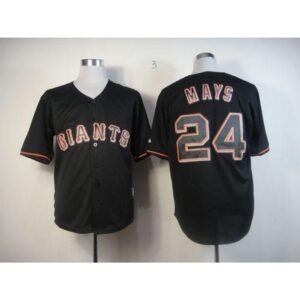 6863d8e5f1434_1 Giants #24 Willie Mays Black Fashion Stitched MLB Jersey