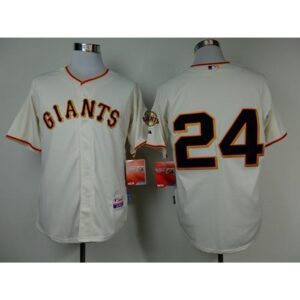 6863d8ed87e91_1 Giants #24 Willie Mays Cream Cool Base Stitched MLB Jersey
