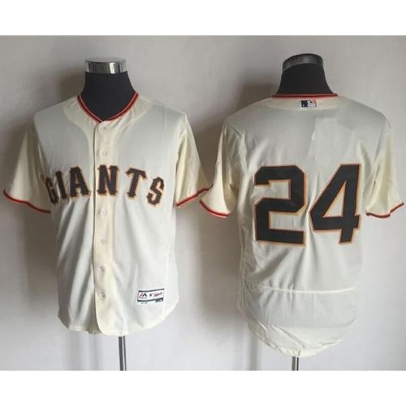 6863d8f170d58_1 Giants #24 Willie Mays Cream Flexbase Authentic Collection Stitched MLB Jersey