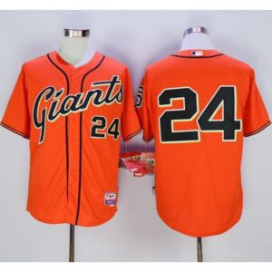6863d90b6766f_1 Giants #24 Willie Mays Orange Cool Base Stitched MLB Jersey