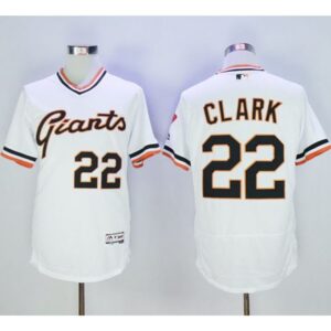 6863d93701fe3_1 Youth Giants #22 Will Clark White Flexbase Authentic Collection Cooperstown Stitched MLB Jersey