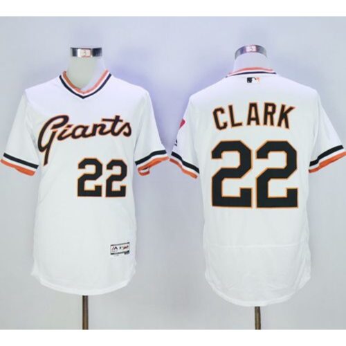 6863d93701fe3_1 Youth Giants #22 Will Clark White Flexbase Authentic Collection Cooperstown Stitched MLB Jersey