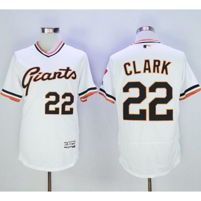 6863d93701fe3_1 Youth Giants #22 Will Clark White Flexbase Authentic Collection Cooperstown Stitched MLB Jersey