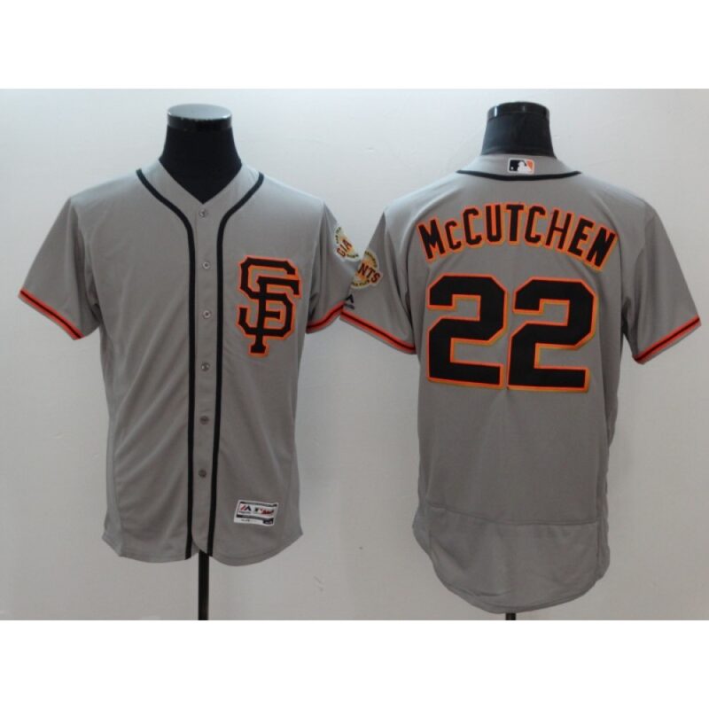 6863d93e371b8_1 Men's San Francisco Giants #22 Andrew McCutchen Gray Flexbase Stitched MLB Jersey