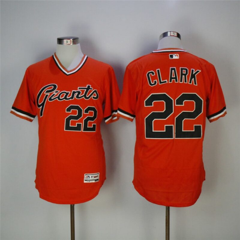 6863d942d884b_1 Men's San Francisco Giants #22 Will Clark Orange 1978 Turn Back The Clock Flexbase Stitched MLB Jersey
