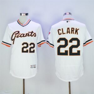 6863d9469e147_1 Men's San Franciscoc Giants #22 Will Clark White Throwback Flexbase Stitched MLB Jersey