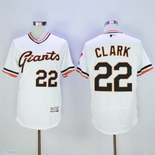 6863d9469e147_1 Men's San Franciscoc Giants #22 Will Clark White Throwback Flexbase Stitched MLB Jersey