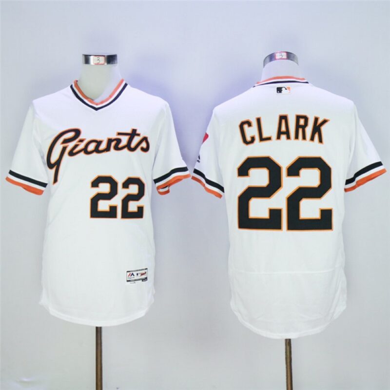 6863d9469e147_1 Men's San Franciscoc Giants #22 Will Clark White Throwback Flexbase Stitched MLB Jersey