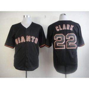6863d95a86042_1 Giants #22 Will Clark Black Fashion Stitched MLB Jersey