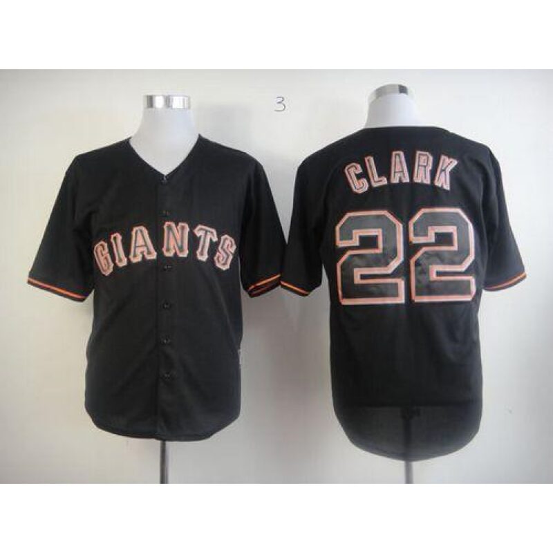 6863d95a86042_1 Giants #22 Will Clark Black Fashion Stitched MLB Jersey
