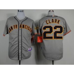 6863d9782304c_1 Giants #22 Will Clark Grey Road Cool Base Stitched MLB Jersey