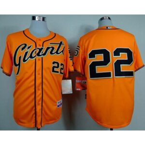 6863d987d3525_1 Giants #22 Will Clark Orange Alternate Cool Base Stitched MLB Jersey
