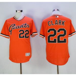 6863d997afea2_1 Giants #22 Will Clark Orange Flexbase Authentic Collection Cooperstown Stitched MLB jerseys