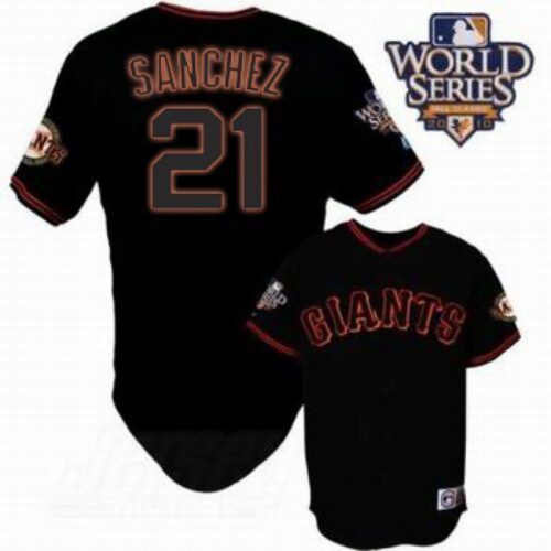 6863d9ade9dcc_1 Giants #21 Freddy Sanchez Cool Base 2010 World Series Patch Black Stitched MLB Jersey