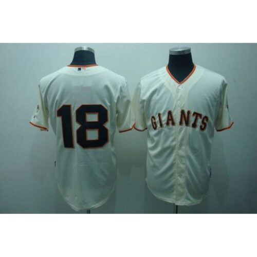 6863d9ca11afe_1 Giants #18 Cain Matt Cream Stitched MLB Jersey
