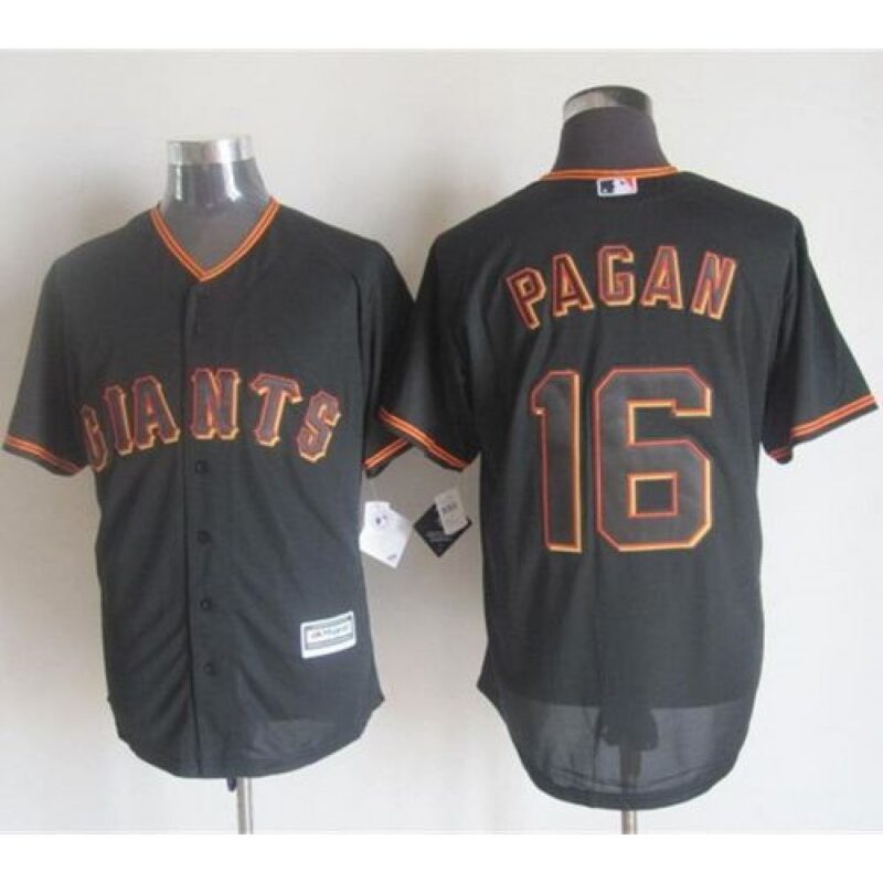 6863da2364ff9_1 Giants #16 Angel Pagan Black New Cool Base Stitched MLB Jersey