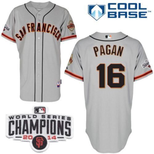 6863da4279695_1 Giants #16 Angel Pagan Grey Cool Base W/2014 World Series Champions Patch Stitched MLB Jersey
