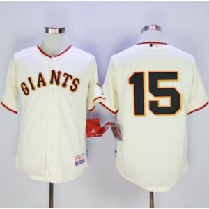 6863da5214115_1 Giants #15 Bruce Bochy Cream Home Cool Base Stitched MLB Jersey