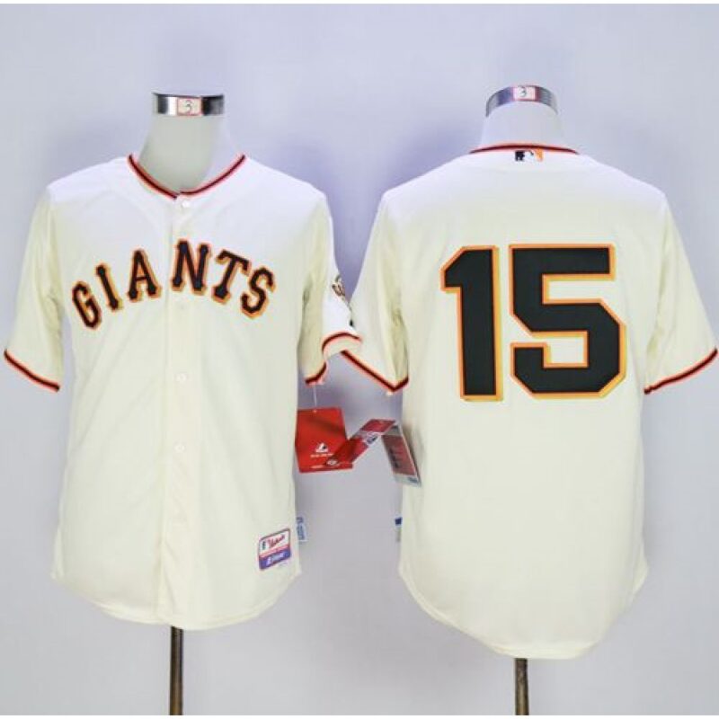 6863da5214115_1 Giants #15 Bruce Bochy Cream Home Cool Base Stitched MLB Jersey