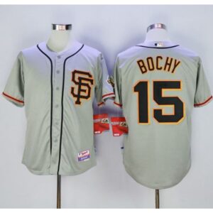 6863da59cec28_1 Giants #15 Bruce Bochy Grey Cool Base Road 2 Stitched MLB Jersey