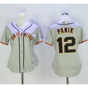 6863da67a0de8_1 Giants #12 Joe Panik Grey Women's Road Stitched MLB Jersey