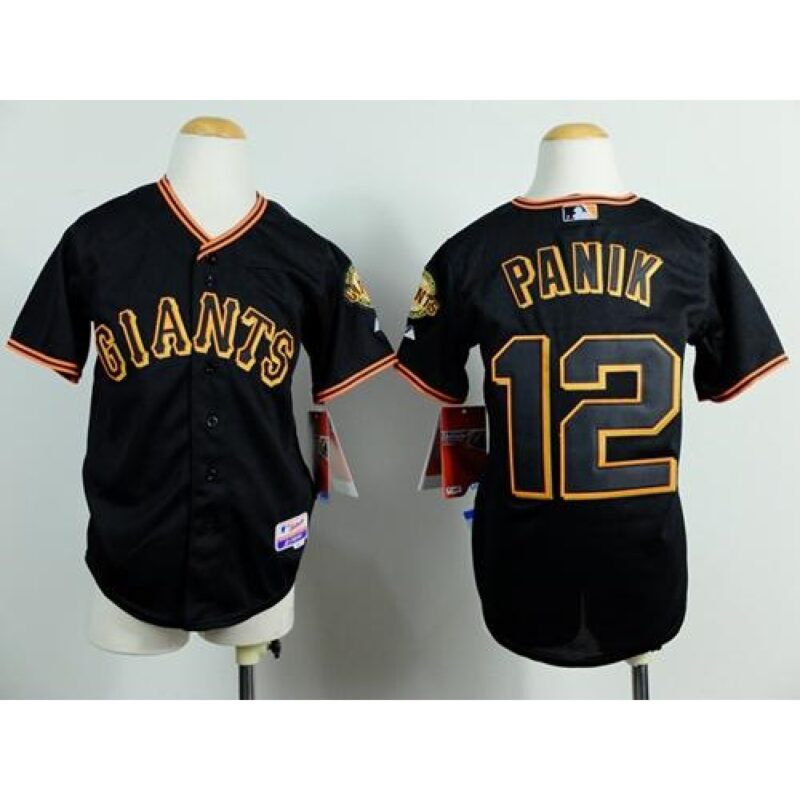 6863da772a930_1 Giants #12 Joe Panik Black Cool Base Stitched Youth MLB Jersey