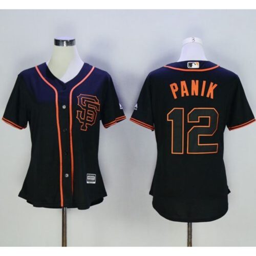 6863da9164195_1 Giants #12 Joe Panik Black Alternate Women's Stitched MLB Jersey