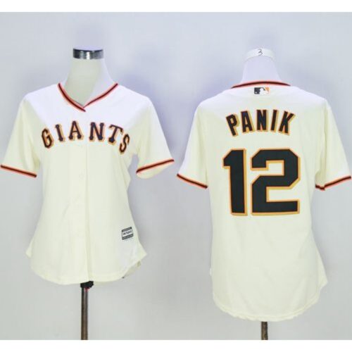 6863da974ef48_1 Giants #12 Joe Panik Cream Women's Home Stitched MLB Jersey