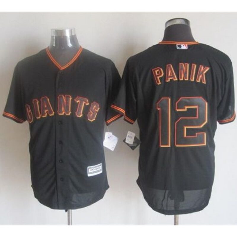 6863daa1df35b_1 Giants #12 Joe Panik Black New Cool Base Stitched MLB Jersey