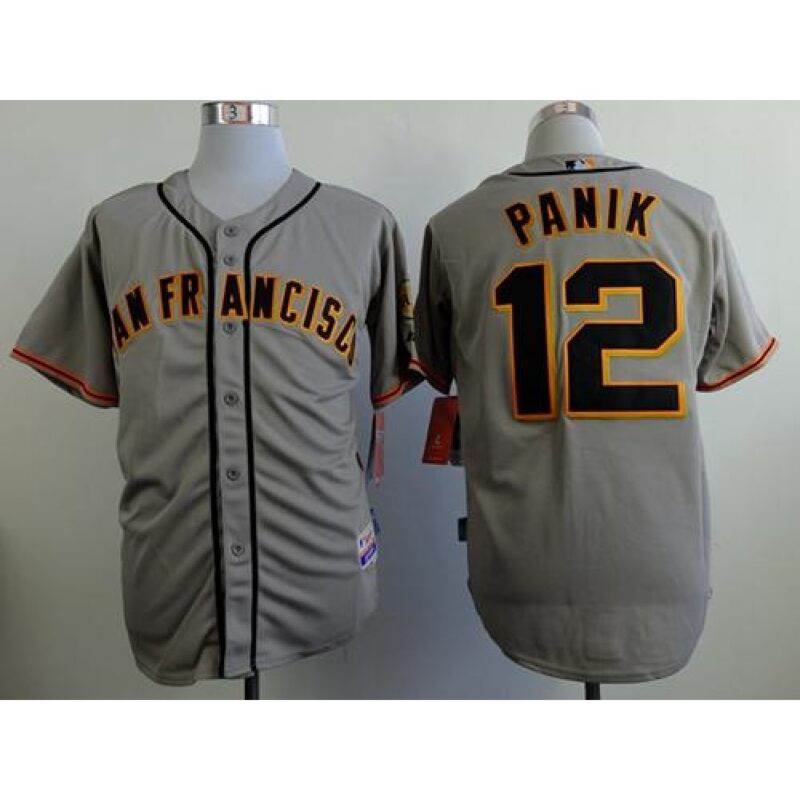 6863dac105351_1 Giants #12 Joe Panik Grey Road Cool Base Stitched MLB Jersey