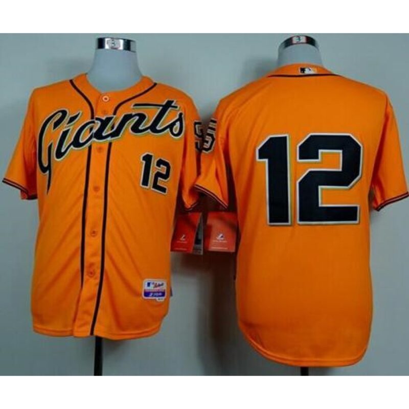 6863dad03c939_1 Giants #12 Joe Panik Orange Alternate Cool Base Stitched MLB Jersey