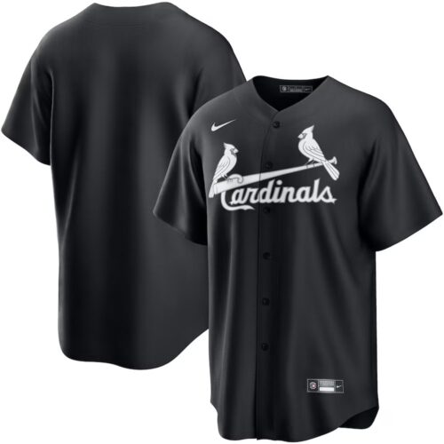 6863daec97775_1 Men's St. Louis Cardinals Nike Black Lights Out Replica Jersey