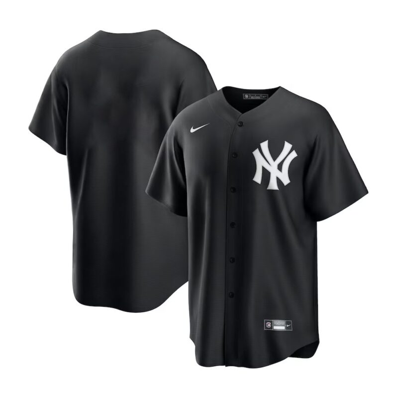 6863db48aa6fc_1 Men's New York Yankees Nike Blank Black Lights Out Replica Jersey