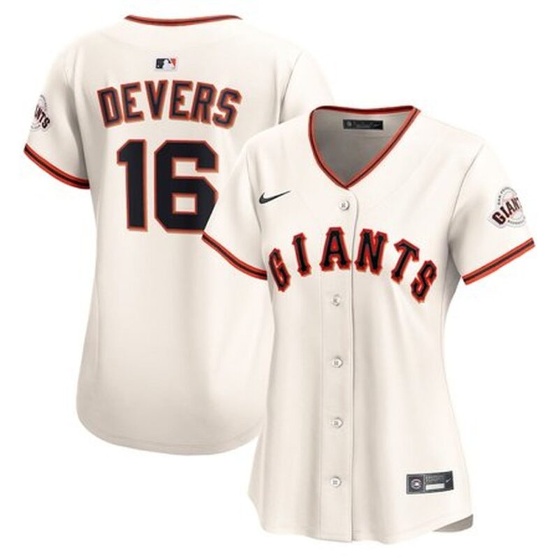 6863db60a2cd2_1 Women's San Francisco Giants #16 Rafael Devers Nike Cream Home Limited Player Jersey