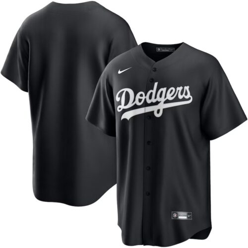 6863db8111ff8_1 Youth Los Angeles Dodgers Nike Black Lights Out Replica Jersey