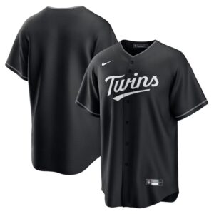 6863db88eb5da_1 Youth Minnesota Twins Nike Black Lights Out Replica Jersey