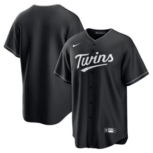 6863db88eb5da_1 Youth Minnesota Twins Nike Black Lights Out Replica Jersey