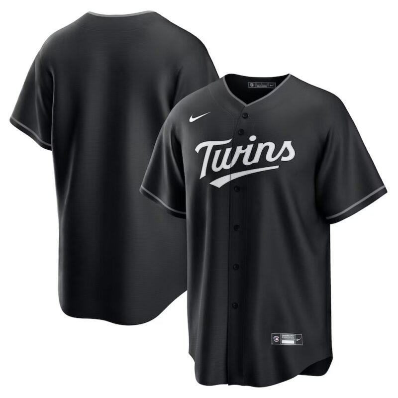 6863db88eb5da_1 Youth Minnesota Twins Nike Black Lights Out Replica Jersey