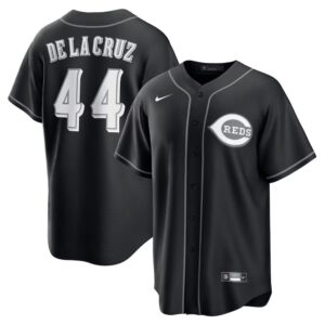 6863dbac72617_1 Youth Cincinnati Reds #44 Elly De La Cruz Nike Black Lights Out Replica Player Jersey