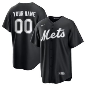 6863dbb3f123d_1 Youth New York Mets Nike Custom Black Lights Out Replica Jersey