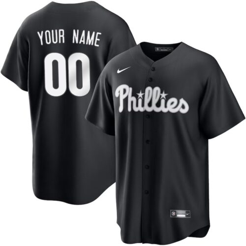6863dbbe684c4_1 Youth Philadelphia Phillies Nike Custom Black Lights Out Replica Jersey