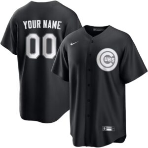6863dbcb8c7d8_1 Youth Chicago Cubs Nike Custom Black Lights Out Replica Jersey