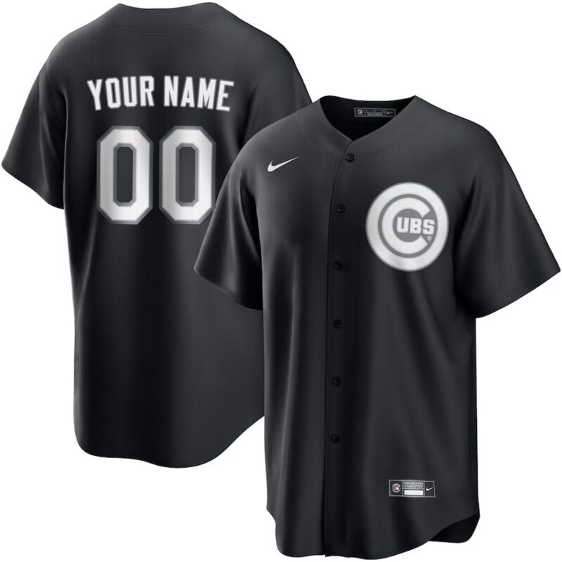 6863dbcb8c7d8_1 Youth Chicago Cubs Nike Custom Black Lights Out Replica Jersey