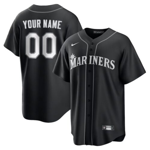 6863dbd1137ca_1 Men's Seattle Mariners Nike Custom Black Lights Out Replica Jersey