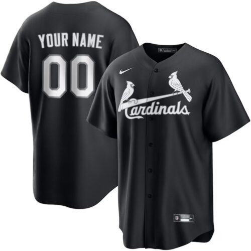 6863dbd3c0162_1 Men's St. Louis Cardinals Nike Custom Black Lights Out Replica Jersey